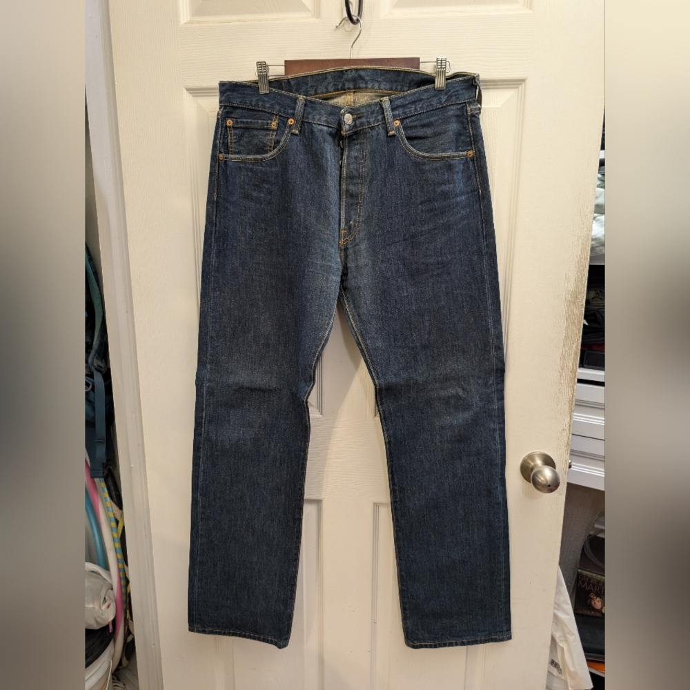 Levi's Men's 501 Straight Blue Jeans Size 34x32